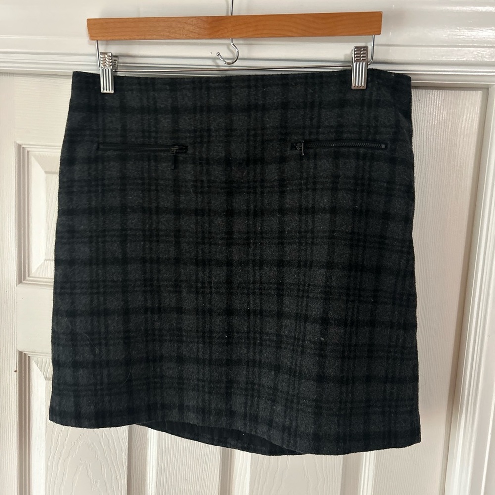 Dalia Black Plaid Pencil Skirt